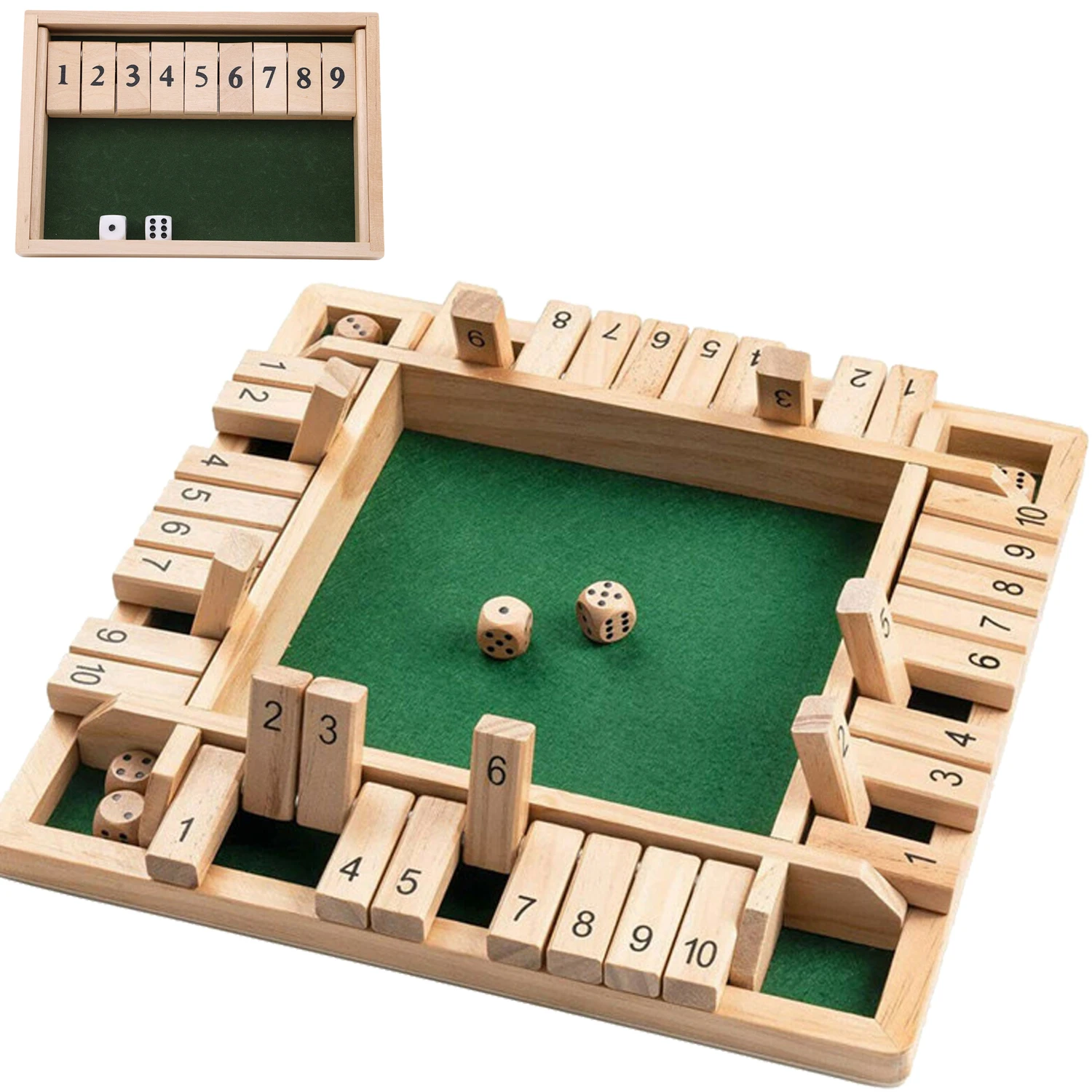 Board Game Instruction - 2-4 Player Wooden Math Flaps &