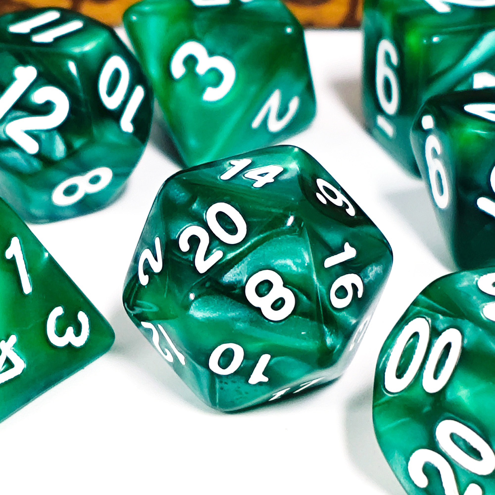 Dice Set Polyhedral - 7Pcs/Set Pearl Dice Polyhedral Multi-Color DND