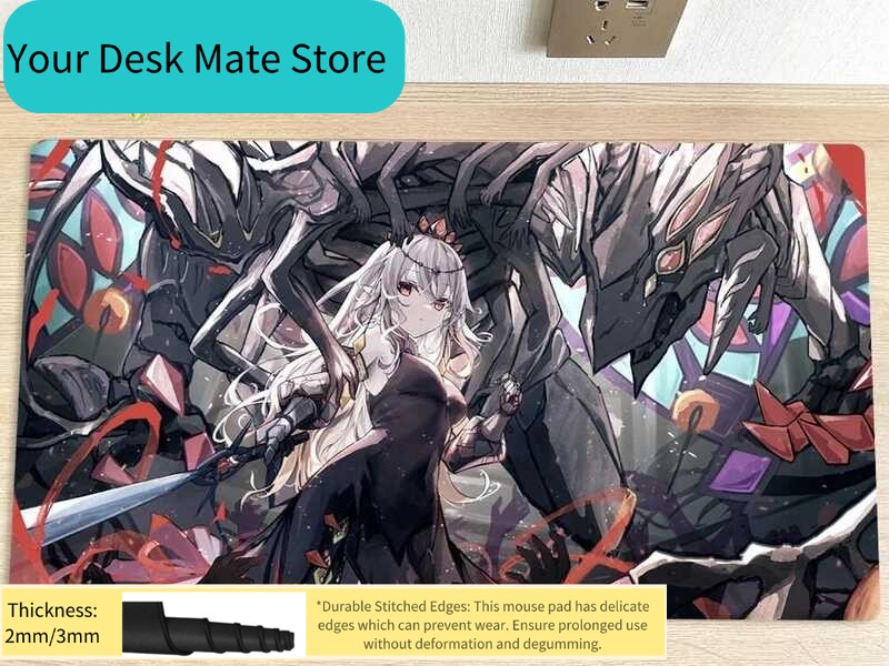 YuGiOh Girl Table Playmat Red  - Board Game Yugioh 评论和价格