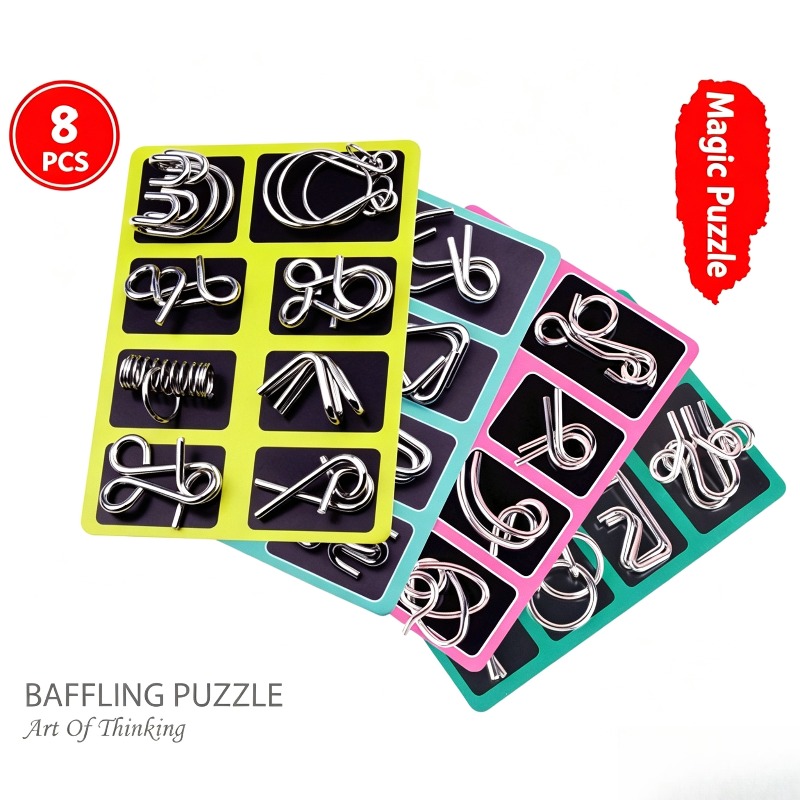 8 Pieces Metal Puzzle Set Clas - Board Game Enthusiast 评论和价格