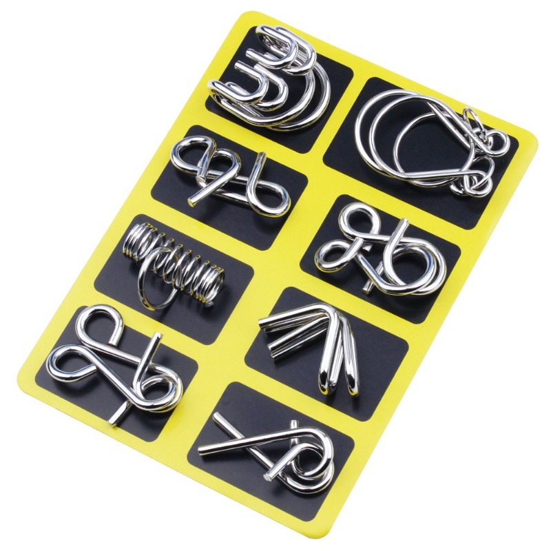 8 Pieces Metal Puzzle Set Clas - Board Game Enthusiast 评论和价格