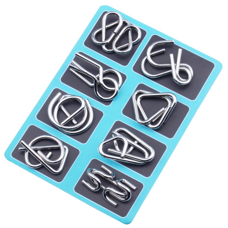8 Pieces Metal Puzzle Set Clas - Board Game Enthusiast 评论和价格