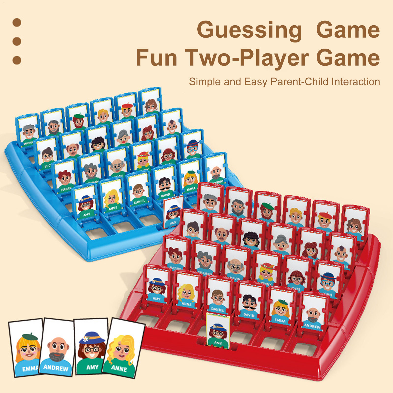 Two-Player Educational Toy Int - Board Game Who Is It 评论和价格