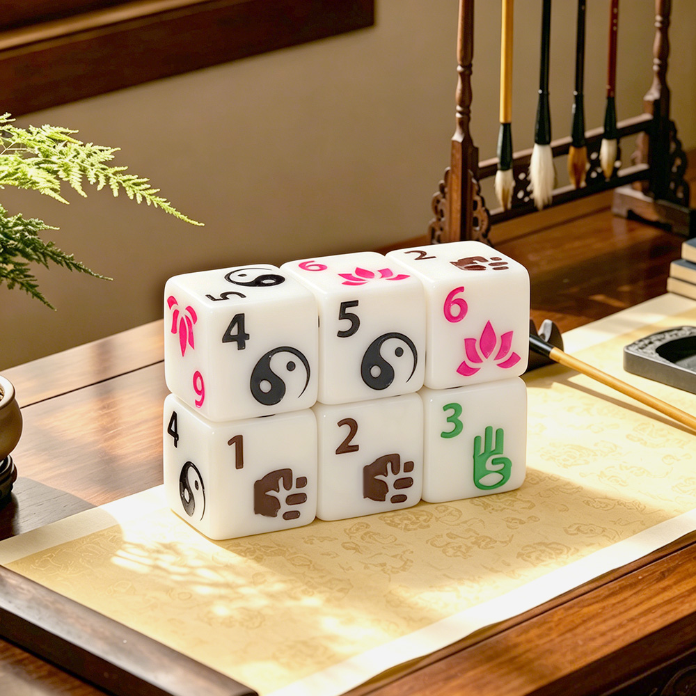 6pcs Zen-Themed Polyhedral Dic - Board Game Zen 评论和价格