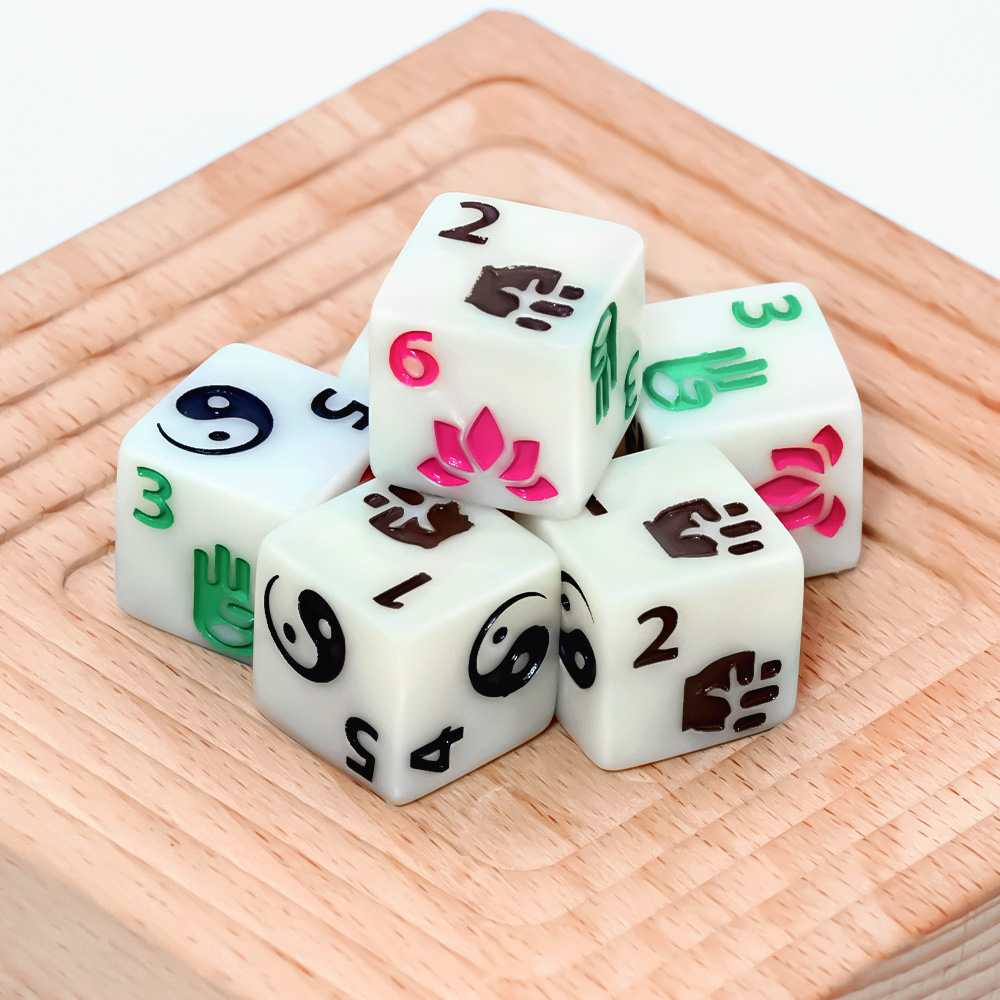 6pcs Zen-Themed Polyhedral Dic - Board Game Zen 评论和价格