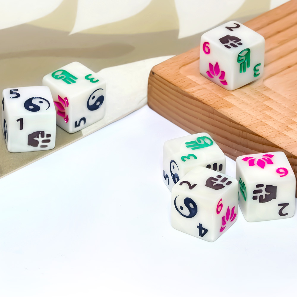 6pcs Zen-Themed Polyhedral Dic - Board Game Zen 评论和价格