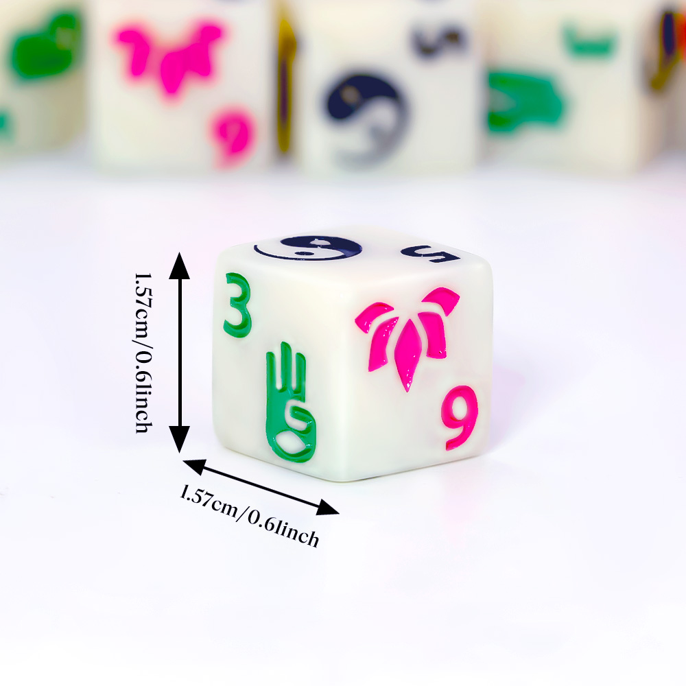 6pcs Zen-Themed Polyhedral Dic - Board Game Zen 评论和价格