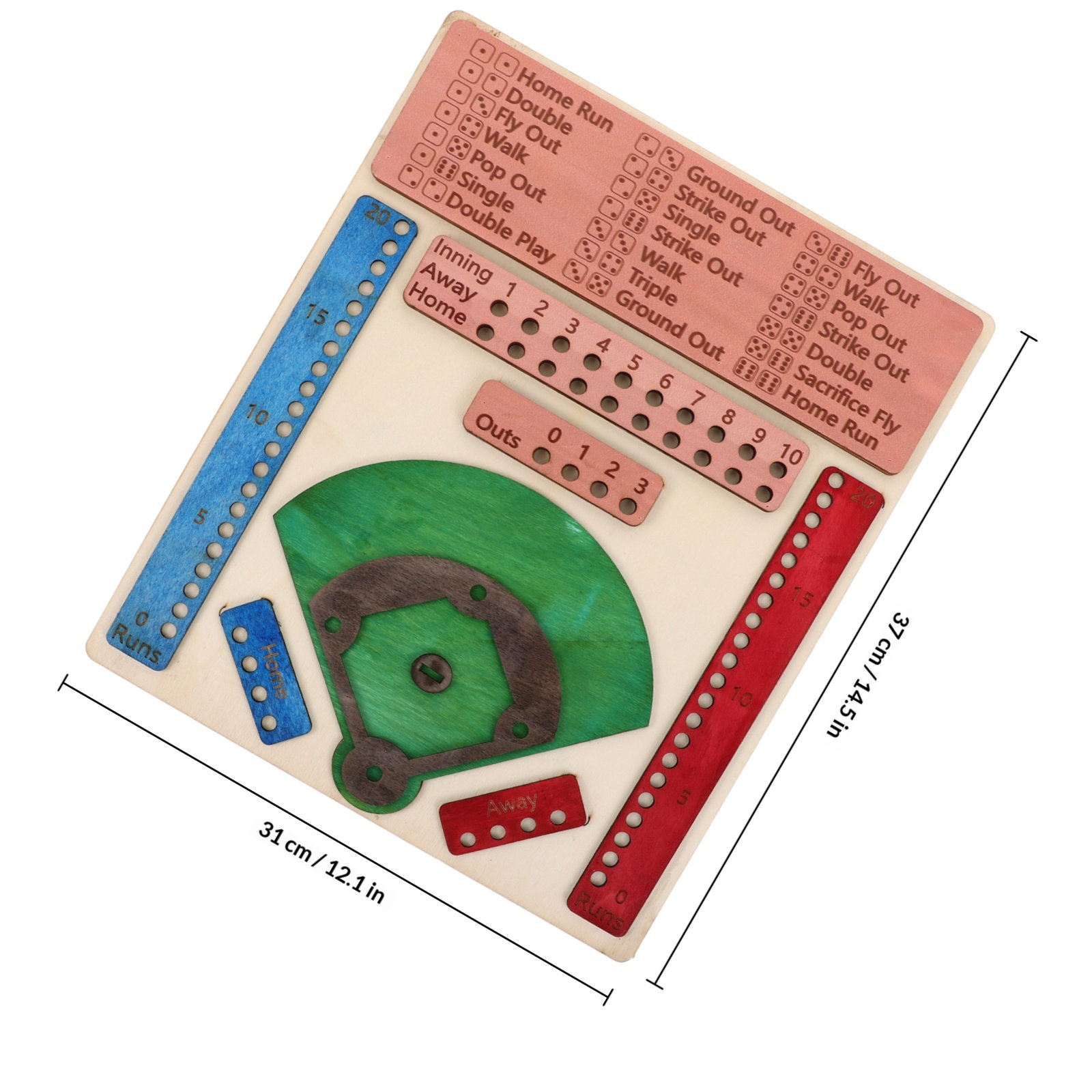 Wooden Baseball Board Game Col - Board Game Festival 评论和价格