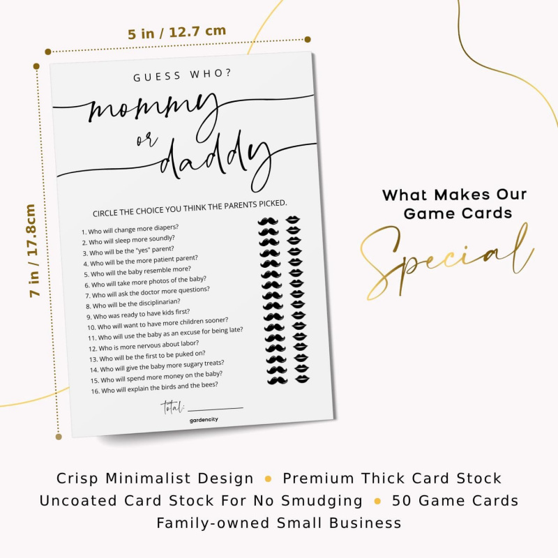 50pcs Guess Who Mommy or Daddy - Board Game Who Is It 评论和价格