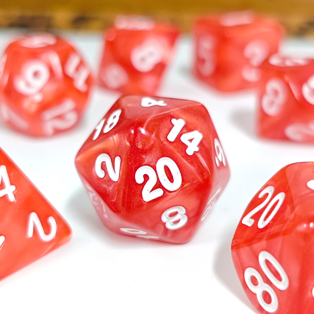 7Pcs/Set Pearl Dice Polyhedral - Dice Set Polyhedral 评论和价格