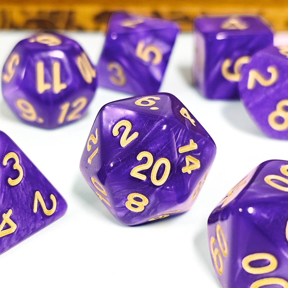 7Pcs/Set Pearl Dice Polyhedral - Dice Set Polyhedral 评论和价格