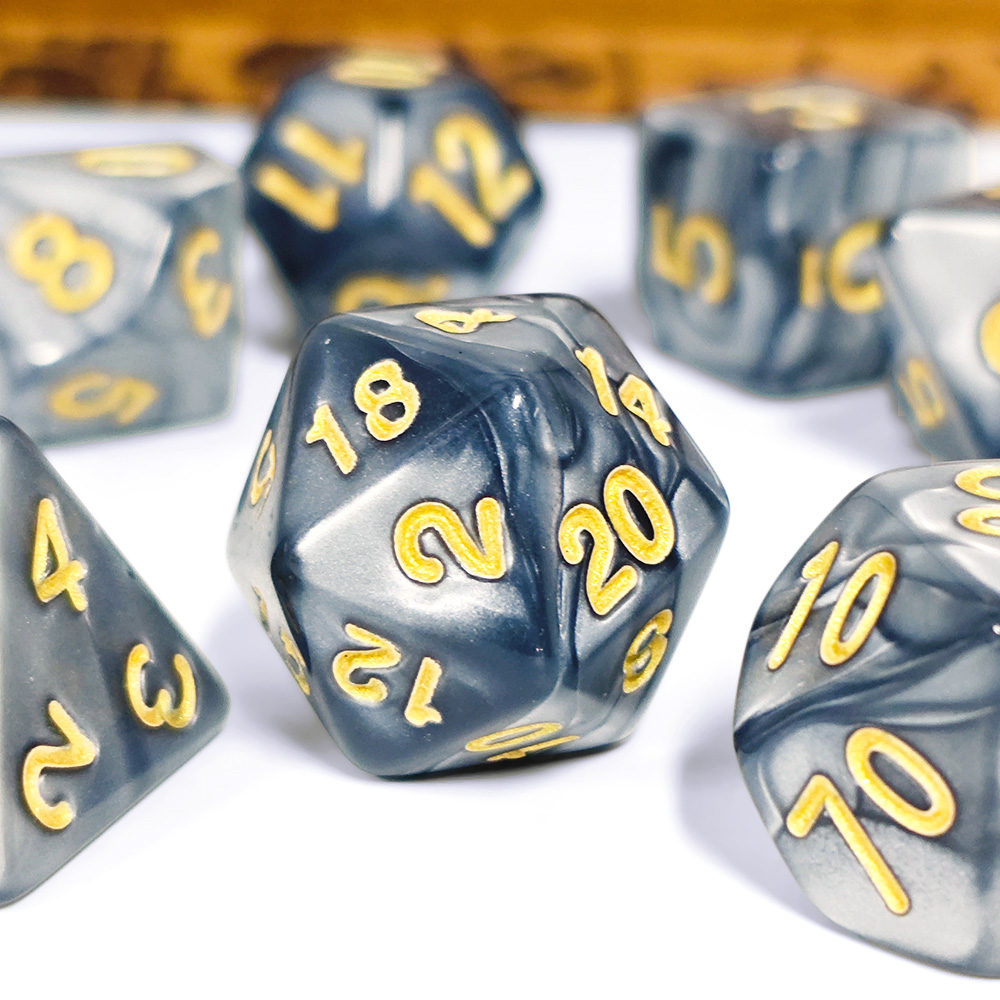 7Pcs/Set Pearl Dice Polyhedral - Dice Set Polyhedral 评论和价格