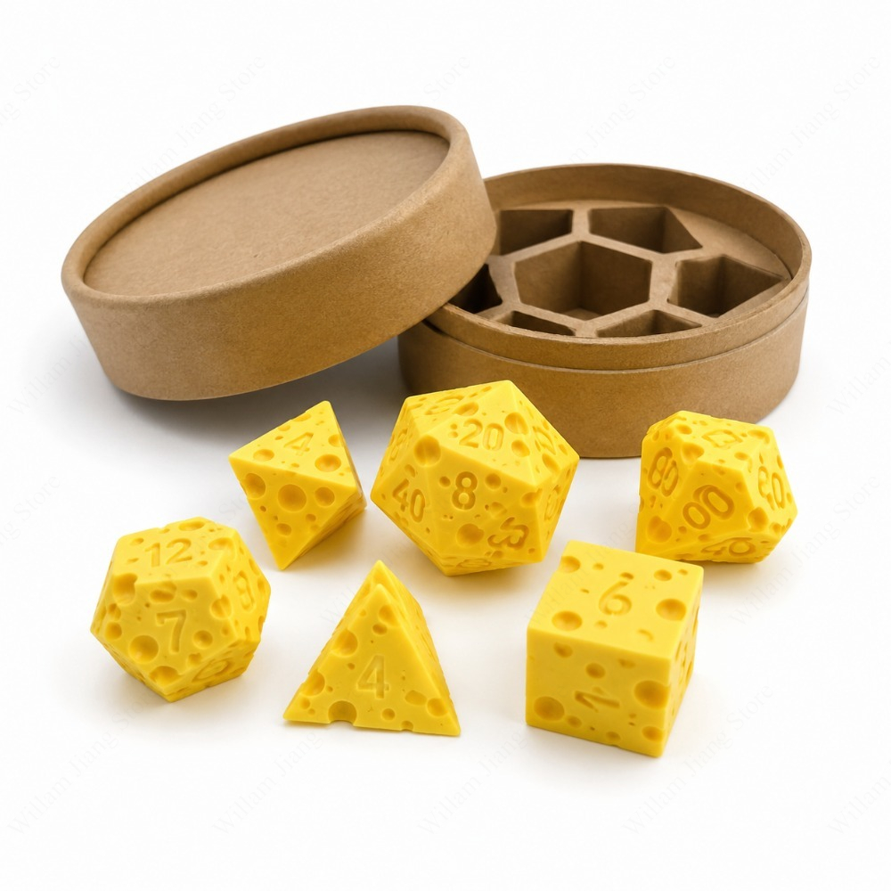3D Printed Cheese Dice Set wit - Board Game Festival 评论和价格