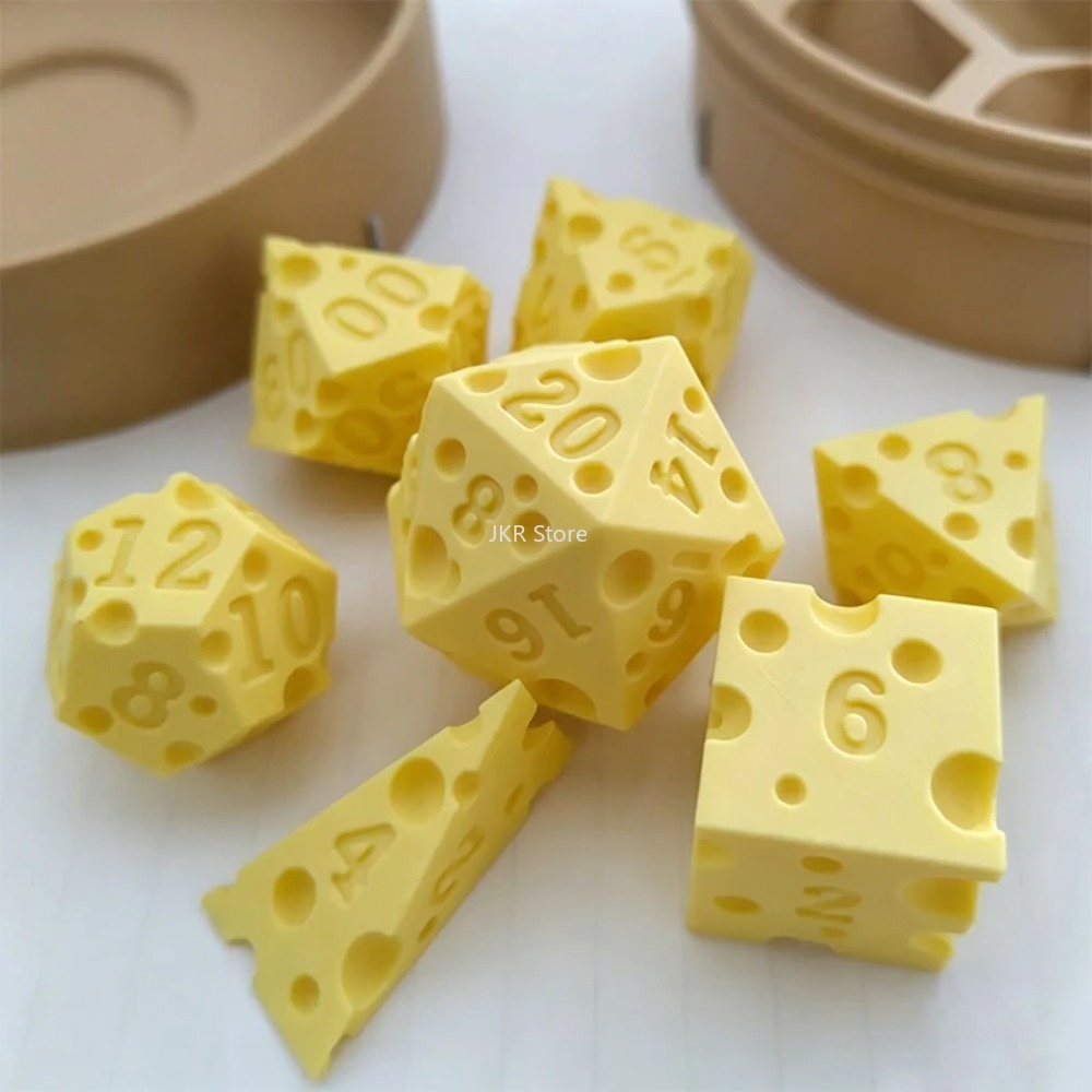 3D Printed Cheese Dice Set wit - Board Game Festival 评论和价格