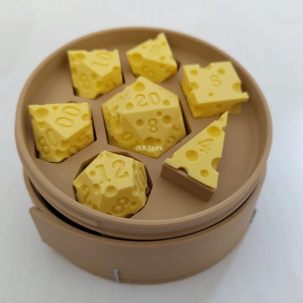3D Printed Cheese Dice Set wit - Board Game Festival 评论和价格