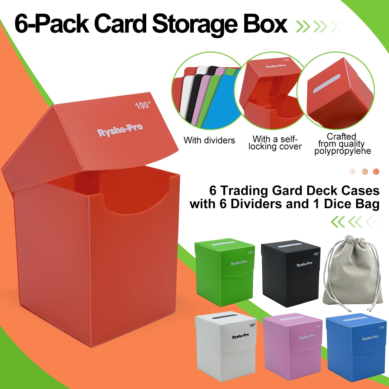 TCG Deck Box for 100+ Cards Co - Board Game Yugioh 评论和价格