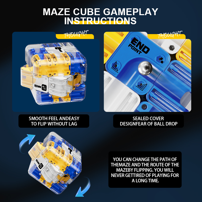 3D Maze Ball Cube Puzzle Toy D - Board Game Race Track 评论和价格