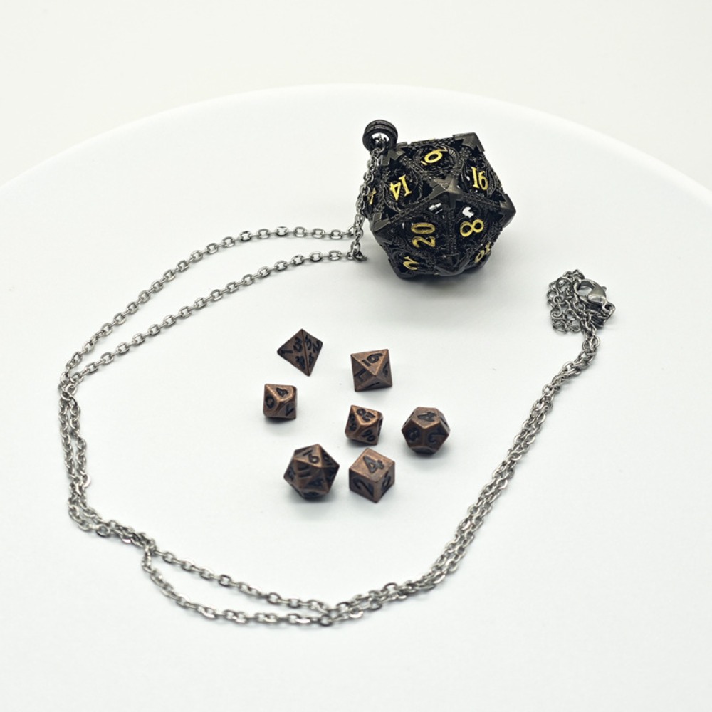 1 Set 20-sided Hollow Metal Di - Board Game Io 评论和价格