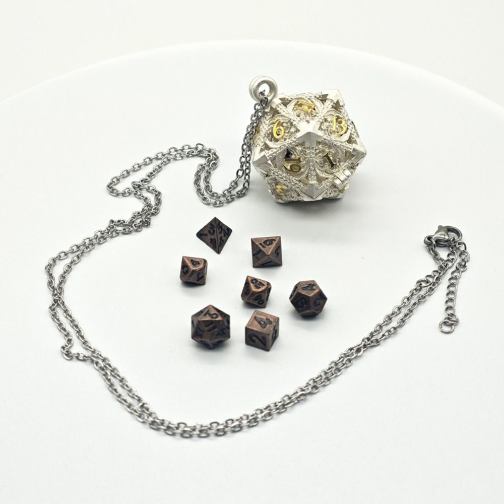1 Set 20-sided Hollow Metal Di - Board Game Io 评论和价格