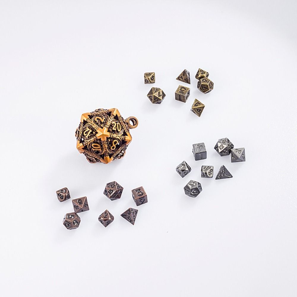 1 Set 20-sided Hollow Metal Di - Board Game Io 评论和价格