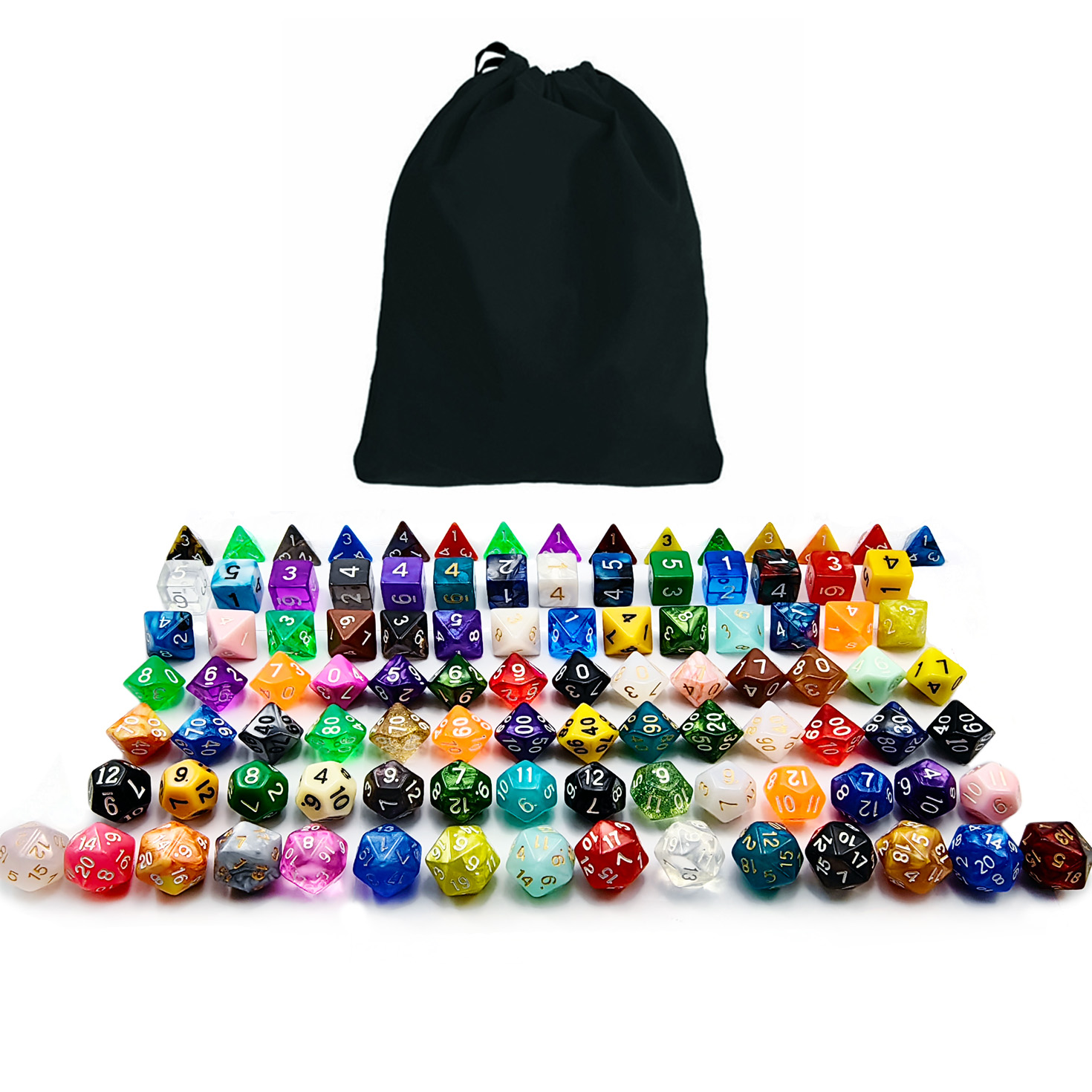 Bescon 100pcs Big Set of Rando - Dice Set Polyhedral 评论和价格