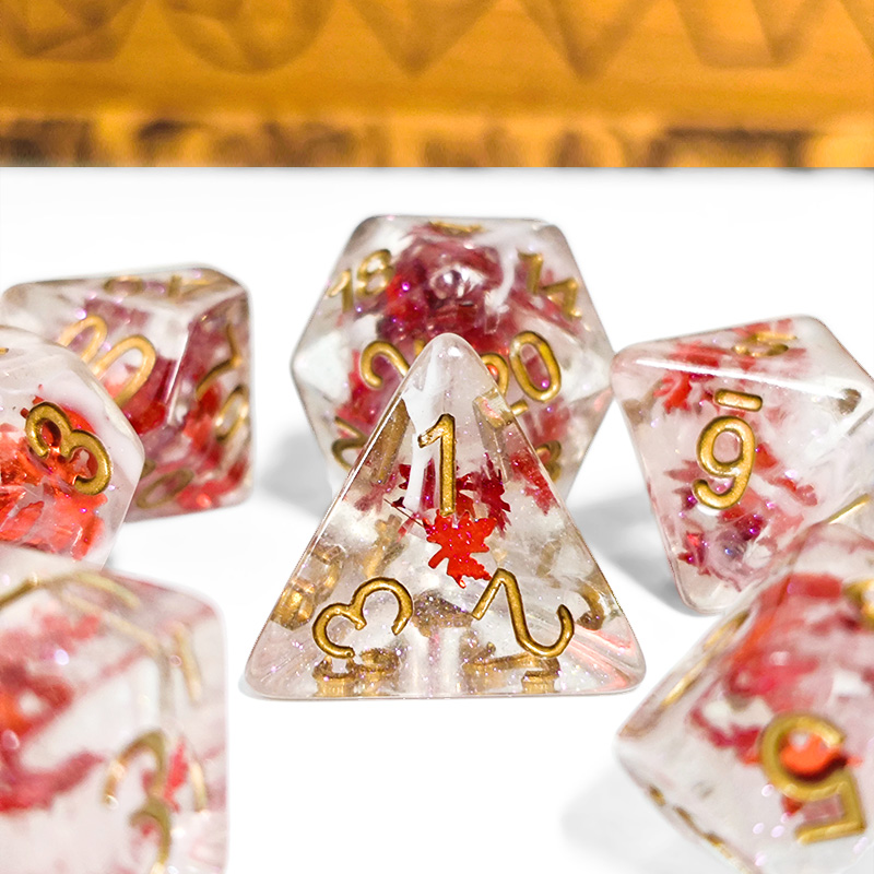 7PCS DND Dices Transparent Res - Dice Set Polyhedral 评论和价格