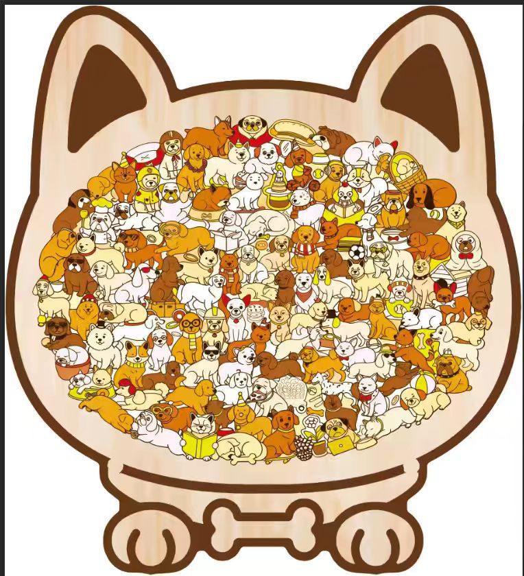 Irregular Cat Shape Wooden Puz - Board Game Festival 评论和价格