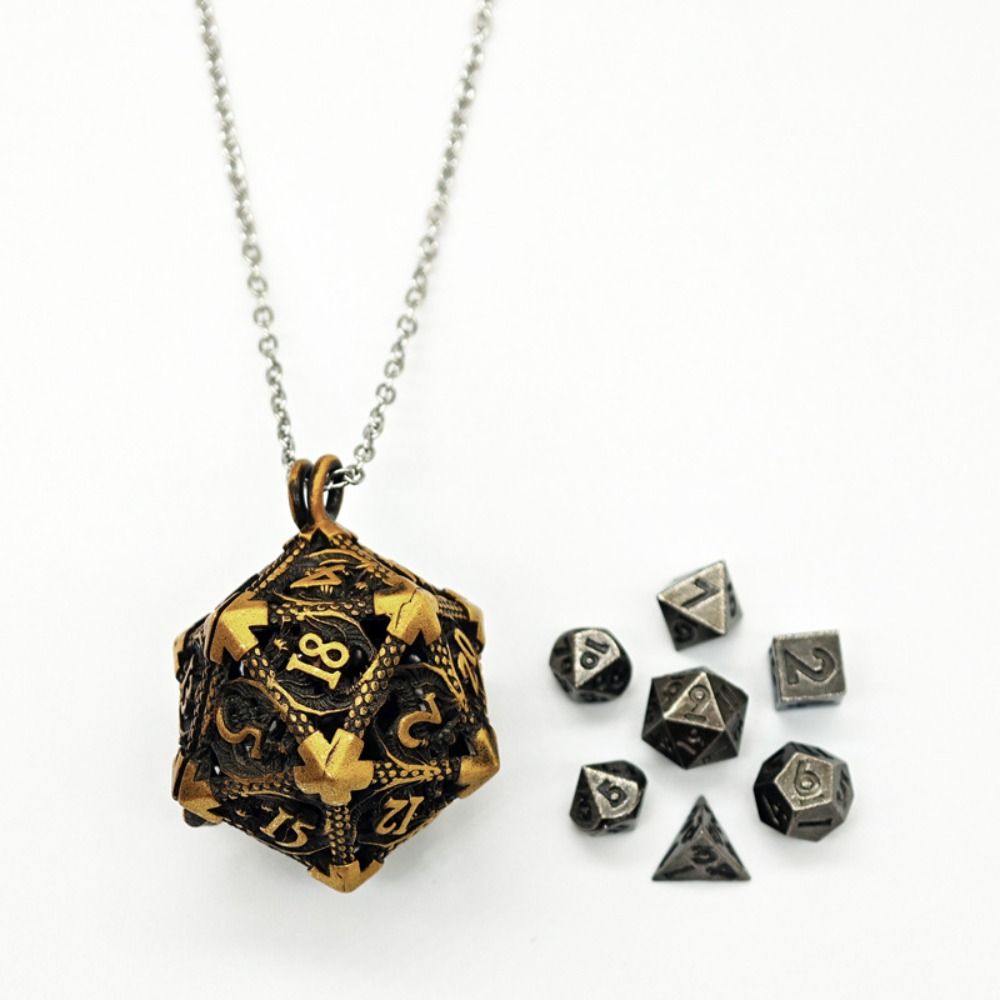 1 Set 20-sided Hollow Metal Di - Board Game Io 评论和价格