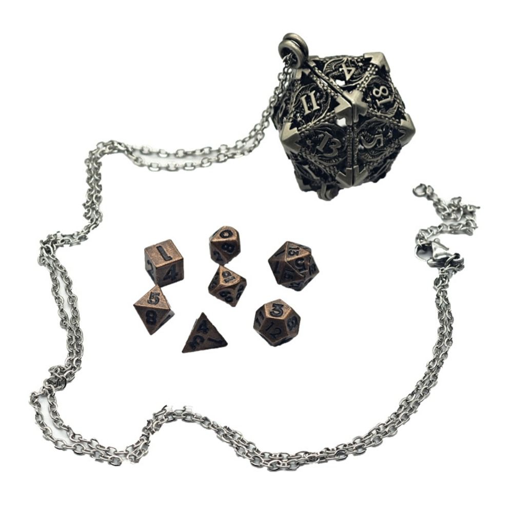 1 Set 20-sided Hollow Metal Di - Board Game Io 评论和价格